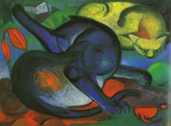 Franz Marc : Two Cats